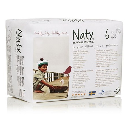 NATY Pieluchomajtki jednorazowe no.6, 16+ kg, 18 szt EKO